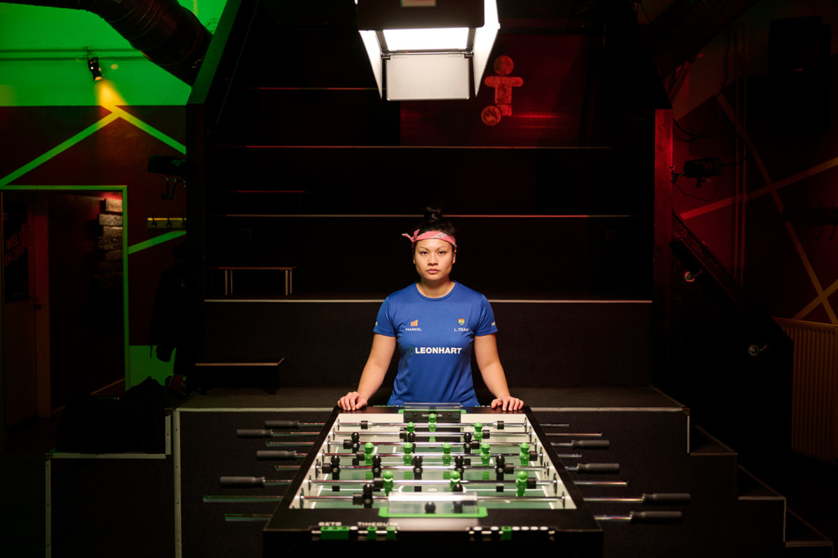 Linh Tran, Tischfussball, Tischfussballweltmeisterin, Tischfussballmeisterin, Foosball, Frank Bauer